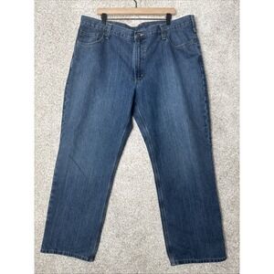 Carhartt Jeans Mens 42x30 Blue Dark Wash Relaxed Fit
